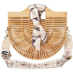 YIDIANAI Women's Bamboo Handbag Fashion Top-Handle Bags Handmade